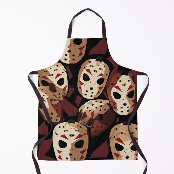 Item preview, A Friday the 13th grave of masks pattern intrigues designed and sold by StrawberryJolly.