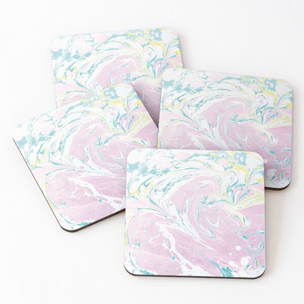 Item preview, Color paint ebru with waves and tile pattern designed and sold by bozarslan.