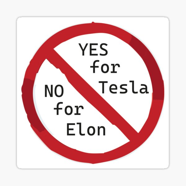 Artikel-Vorschau von Tesla-Stoßstange – Ja für Tesla, Nein für Elon, designt und verkauft von jopieceof.