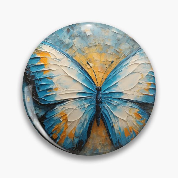 Item preview, colorful acrylic textured butterfly art print designed and sold by dcrc.