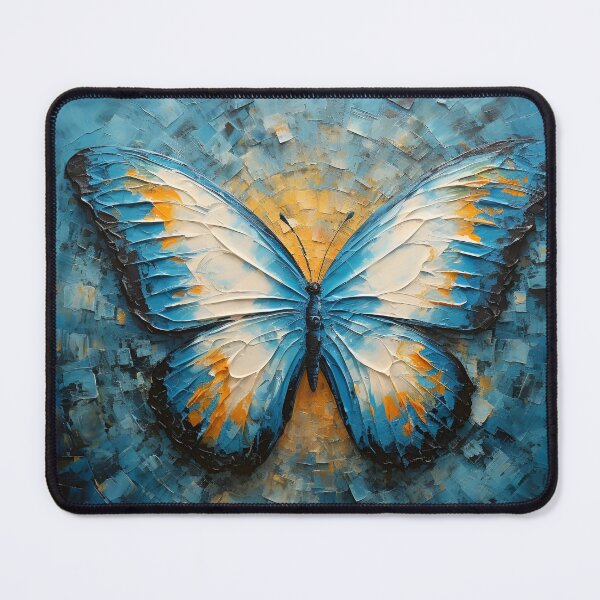 Item preview, colorful acrylic textured butterfly art print designed and sold by dcrc.