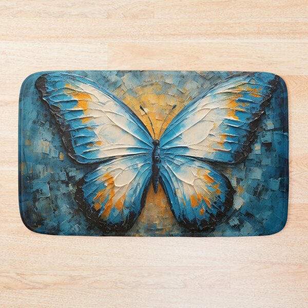 Item preview, colorful acrylic textured butterfly art print designed and sold by dcrc.