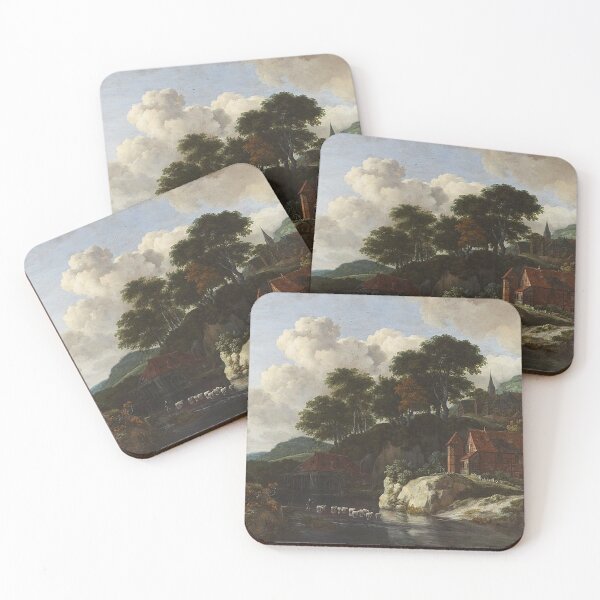Item preview, Hilly Landscape with a Watermill designed and sold by tomorrowsart.