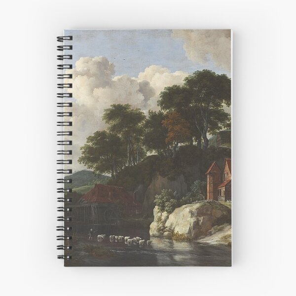 Item preview, Hilly Landscape with a Watermill designed and sold by tomorrowsart.