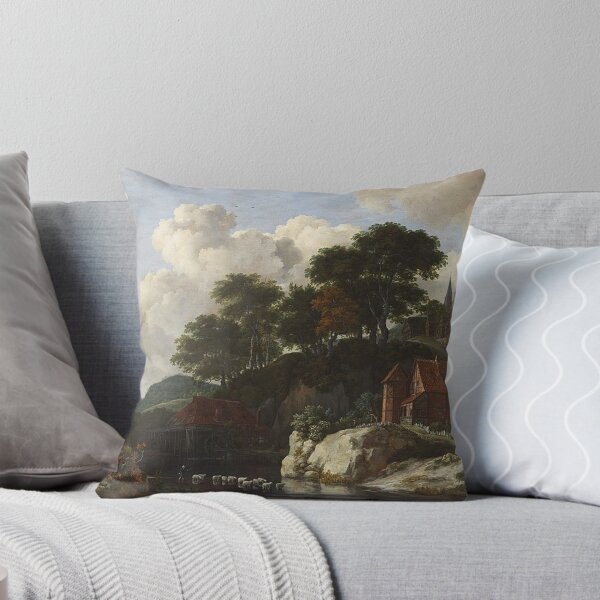 Item preview, Hilly Landscape with a Watermill designed and sold by tomorrowsart.