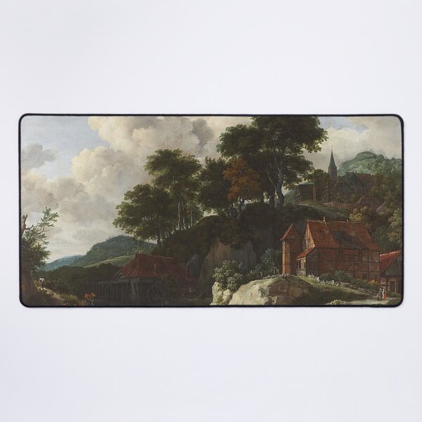 Item preview, Hilly Landscape with a Watermill designed and sold by tomorrowsart.