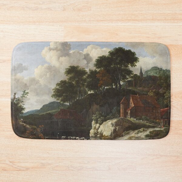 Item preview, Hilly Landscape with a Watermill designed and sold by tomorrowsart.