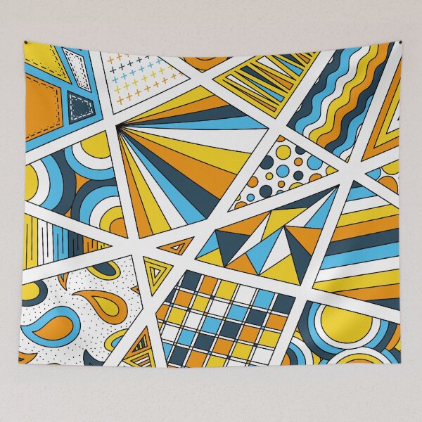 Item preview, AroAce Pride Zen Doodle Sunset Flag Modern Abstract designed and sold by JoyfulJen.
