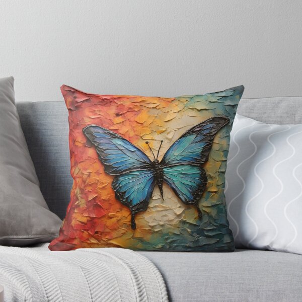 Item preview, colorful acrylic textured butterfly art print designed and sold by dcrc.
