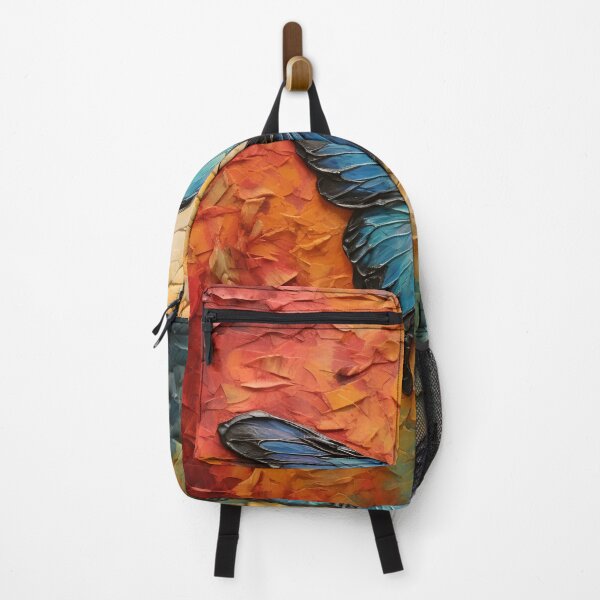 Item preview, colorful acrylic textured butterfly art print designed and sold by dcrc.