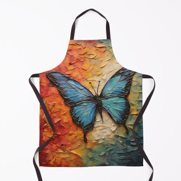 Item preview, colorful acrylic textured butterfly art print designed and sold by dcrc.