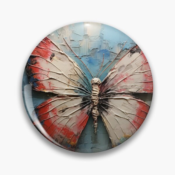 Item preview, colorful acrylic textured butterfly art print designed and sold by dcrc.
