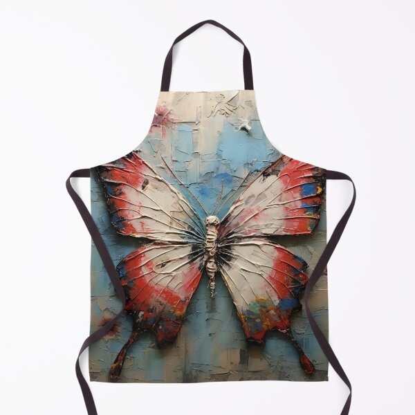 Item preview, colorful acrylic textured butterfly art print designed and sold by dcrc.