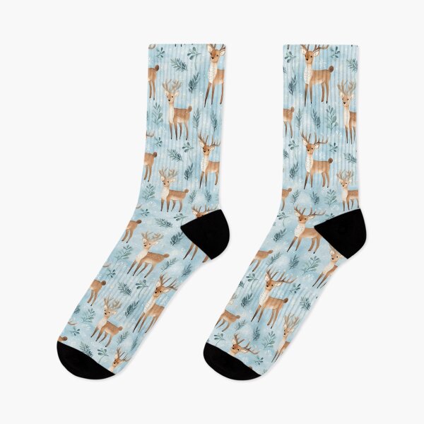 Item preview, Whimsical Reindeer Delight: A Charming Blend of Patterns and Line Illustrations designed and sold by qoodesignstudio.