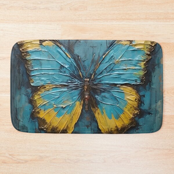 Item preview, colorful acrylic textured butterfly art print designed and sold by dcrc.