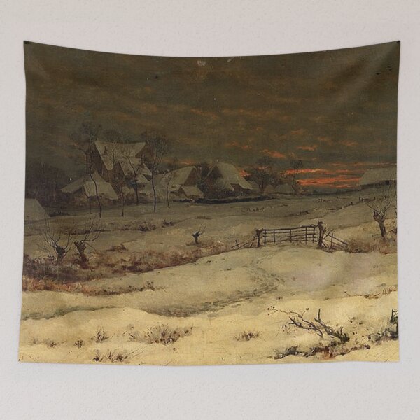 Item preview, Winter Landscape with Sunset designed and sold by tomorrowsart.