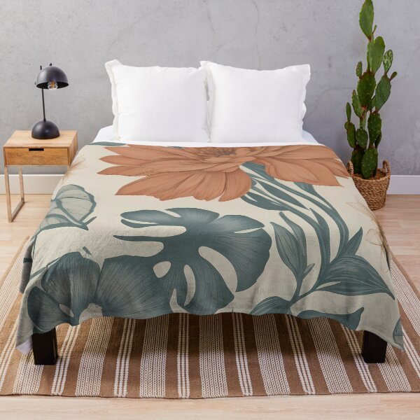 Item preview, Colored lithography style floral pattern designed and sold by twisted-dot.