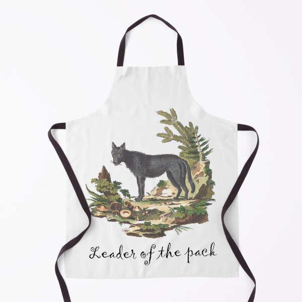 Item preview, Leader of the Pack Black Wolf in Clearing with Mushrooms Vintage Chromolithograph Innocente Allesandri  Animal Lover Gift designed and sold by ElegantTeaTime.