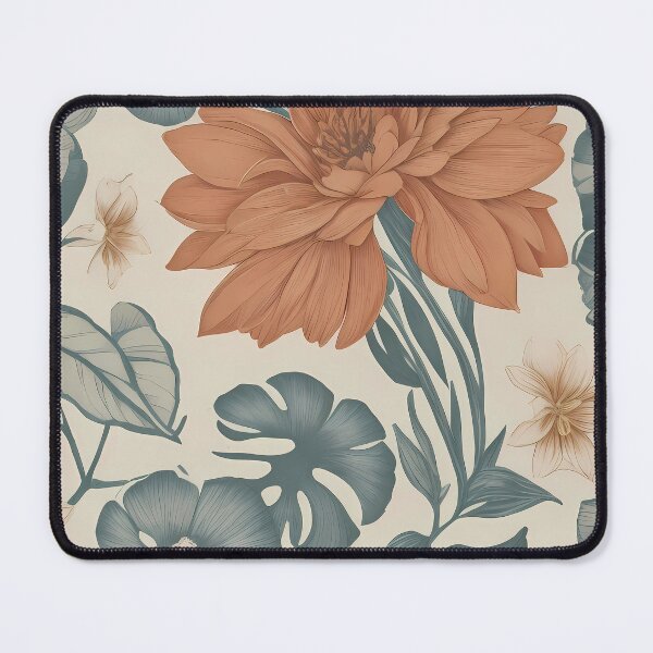 Item preview, Colored lithography style floral pattern designed and sold by twisted-dot.