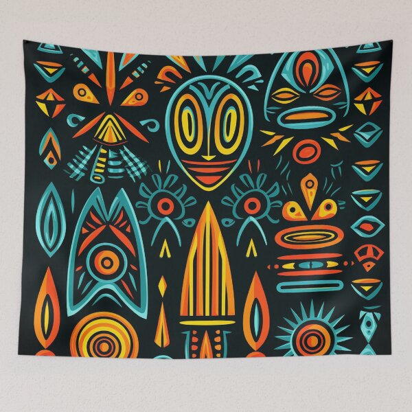 Item preview, African tribal abstract style designed and sold by annabubster.