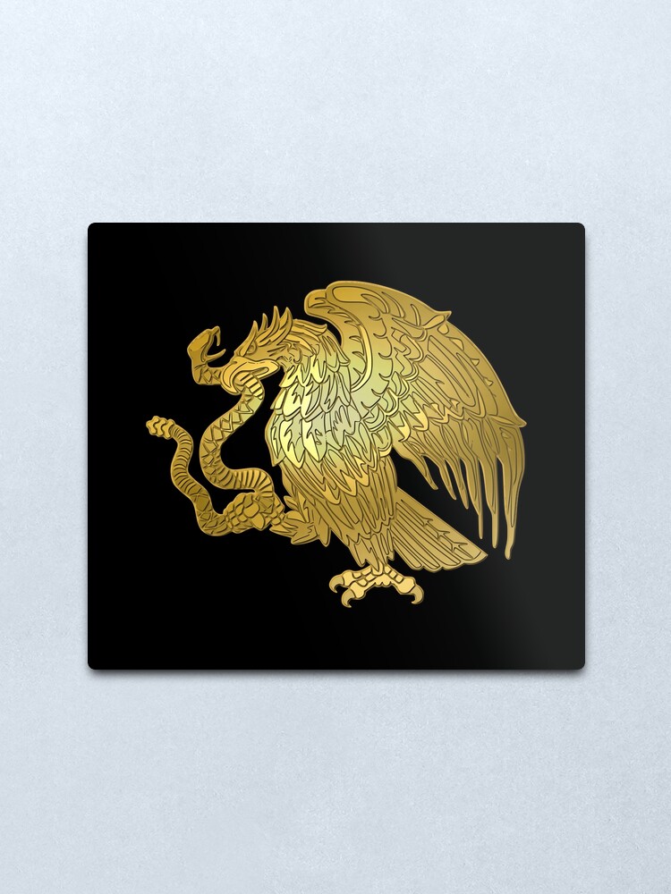 Alternate view of Gold Mexican Eagle Metal Print