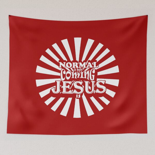 Item preview, normal is not coming back jesus is - white circular design designed and sold by ZechJohnRB.
