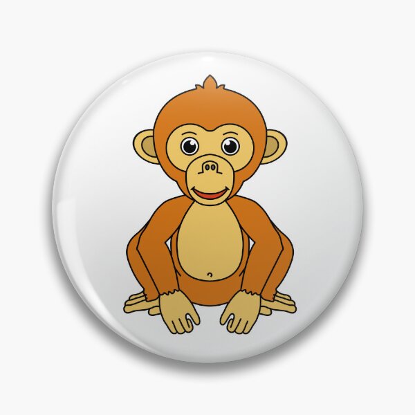 Item preview, Smiling Monkey cute happy animal  designed and sold by micarto.