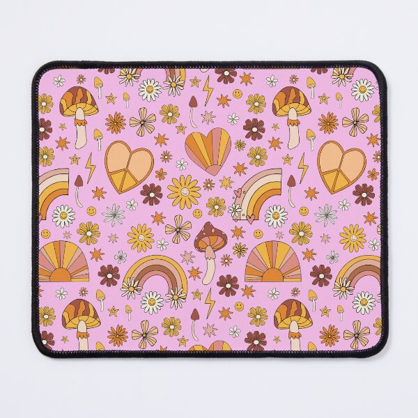 Item preview, rainbow heart groovy flower retro style designed and sold by SHOPAHD.