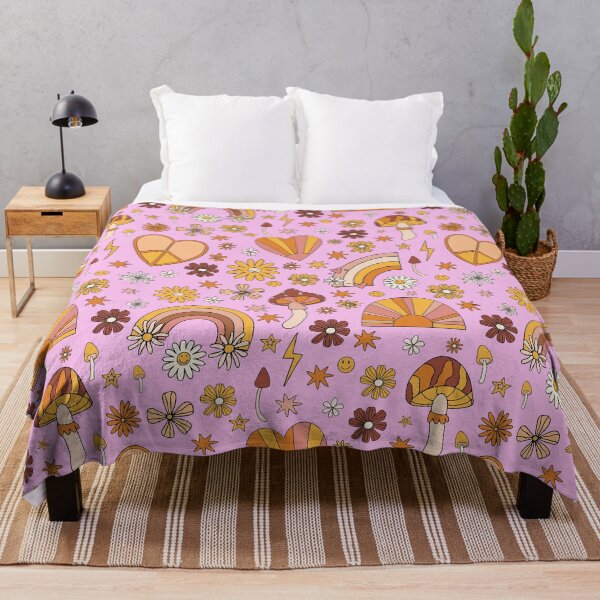 Item preview, rainbow heart groovy flower retro style designed and sold by SHOPAHD.