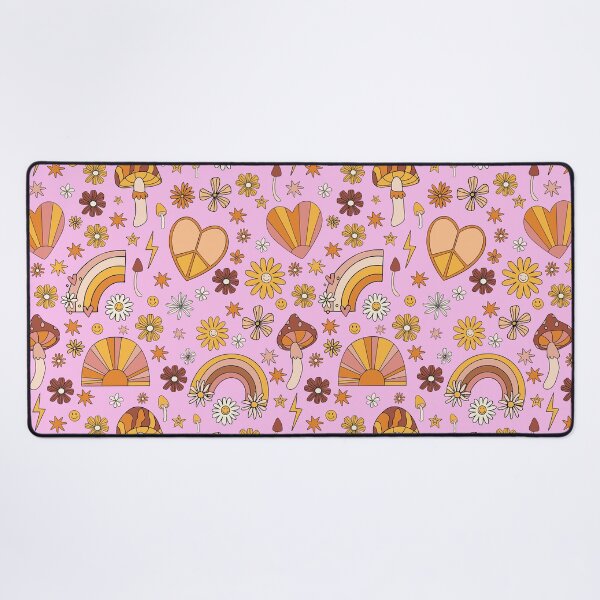 Item preview, rainbow heart groovy flower retro style designed and sold by SHOPAHD.