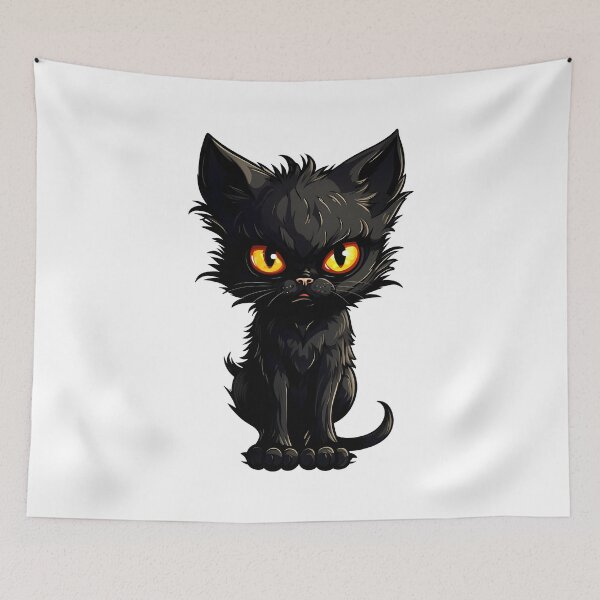 Item preview, Halloween Scary Gothic Cat: Bewitching Feline Elegance designed and sold by hamishby.