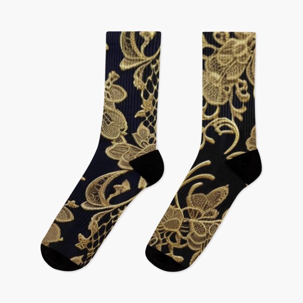 Item preview, Gold on black lace  designed and sold by Roxburylane.