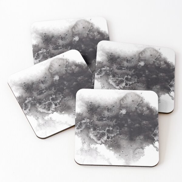 Item preview, Abstract expressive black watercolor stain designed and sold by MTShoppingLine.