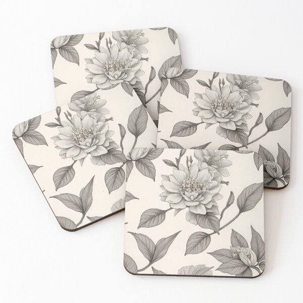 Item preview, flowers and leaves in classic lithographic style designed and sold by twisted-dot.