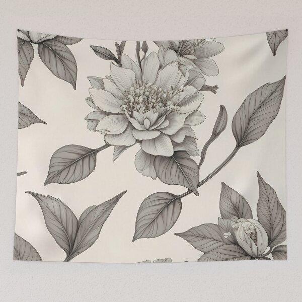 Item preview, flowers and leaves in classic lithographic style designed and sold by twisted-dot.