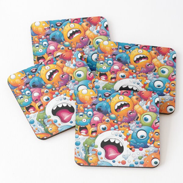 Item preview, Colorful Wave of Aliens Pattern designed and sold by ToonBrunnette.