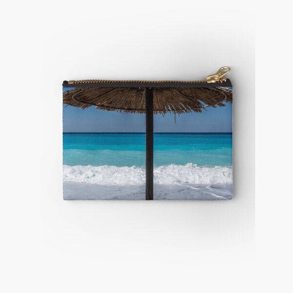 Item preview, A straw topped Beach Umbrella on Lefkada designed and sold by JoSowden.