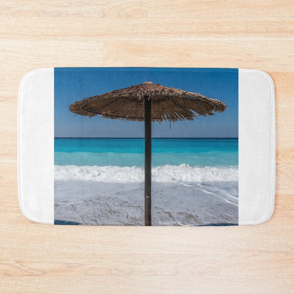Item preview, A straw topped Beach Umbrella on Lefkada designed and sold by JoSowden.