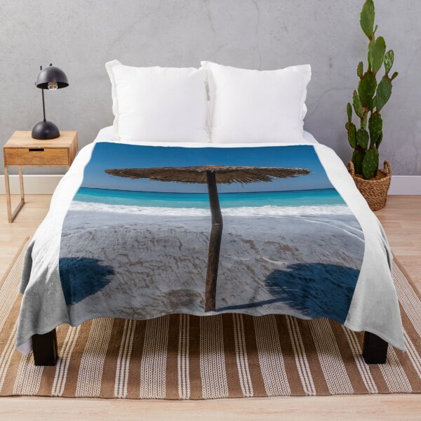 Item preview, A straw topped Beach Umbrella on Lefkada designed and sold by JoSowden.