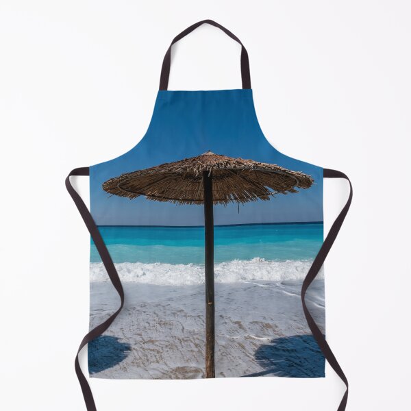 Item preview, A straw topped Beach Umbrella on Lefkada designed and sold by JoSowden.