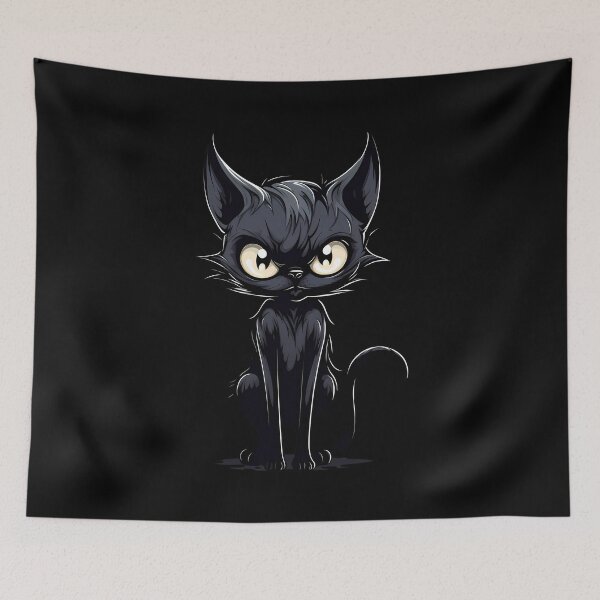 Item preview, Halloween Scary Gothic Cat: Bewitching Feline Elegance designed and sold by hamishby.