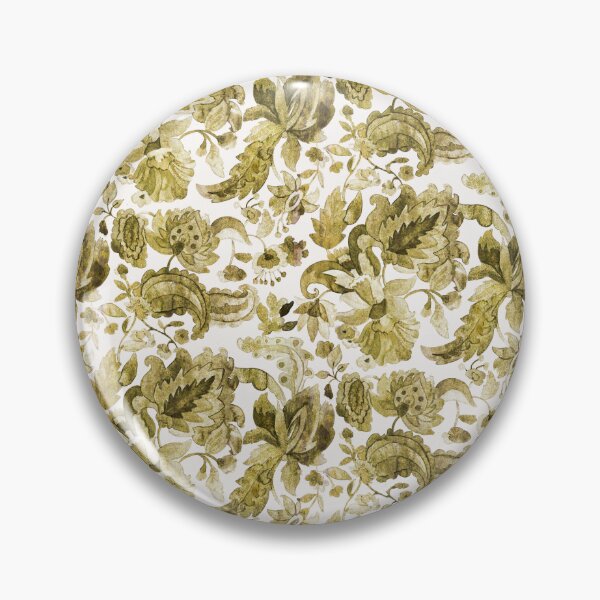 Item preview, Jacobean flower ramage watercolor designed and sold by Alessandro Remo Mazzoni Remotextiles.