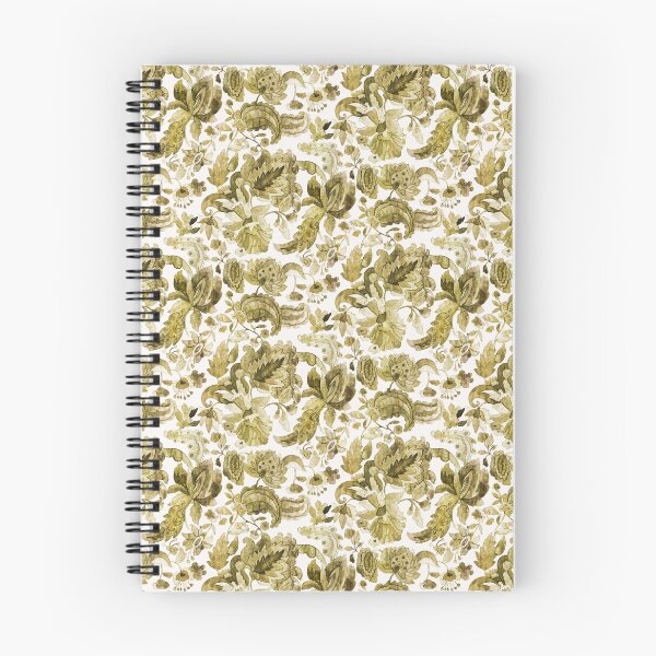 Item preview, Jacobean flower ramage watercolor designed and sold by Alessandro Remo Mazzoni Remotextiles.