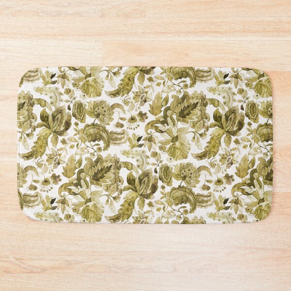 Item preview, Jacobean flower ramage watercolor designed and sold by Alessandro Remo Mazzoni Remotextiles.