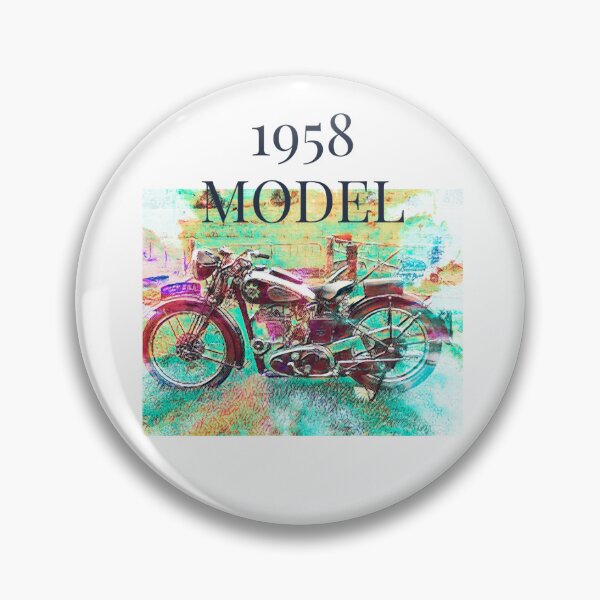 Item preview, BSA VINTAGE MOTORCYCLE 1958 PASTEL VERSION  designed and sold by Opalbluerose.