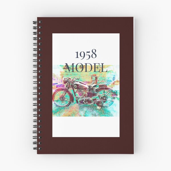 Item preview, BSA VINTAGE MOTORCYCLE 1958 PASTEL VERSION  designed and sold by Opalbluerose.
