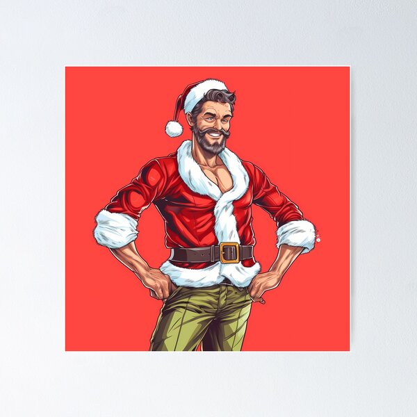 Artikelvorschau, Der hübsche Weihnachtsmann entworfen und verkauft von ARTistCyberello.