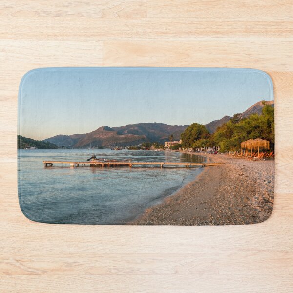 Item preview, Golden Sunrise Serenity: Nidri Beach, Lefkada – Tranquil Morning Bliss designed and sold by JoSowden.