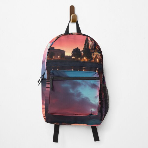 Item preview, Twilight Reflections: Ancient City Exteriors Illuminate Historic Landmarks with Colorful Dusk Sky designed and sold by Domitian Tincaba.