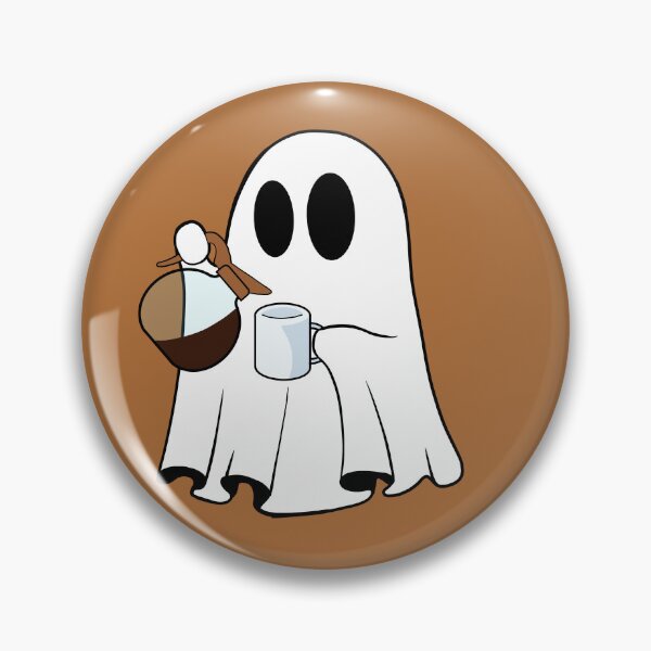 Item preview, Ghost Just Living and Having Fun Drinking Coffee designed and sold by Charcoalart.